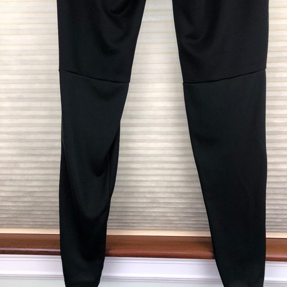 Adidas Three Stripe Black Climacool Track Pants with Side Zips Athleisure Gym - Picture 11 of 17